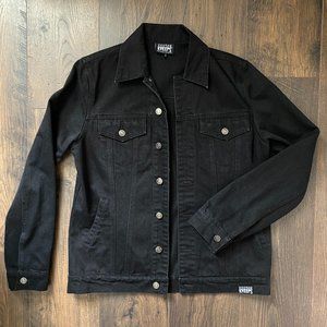 Kustom Kreeps Black Denim Vest - Size Mens Small, Sourpuss Jacket